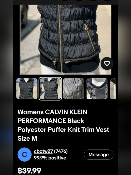 Sleeveless Quilted Vest - Wine - Picture 11 of 16